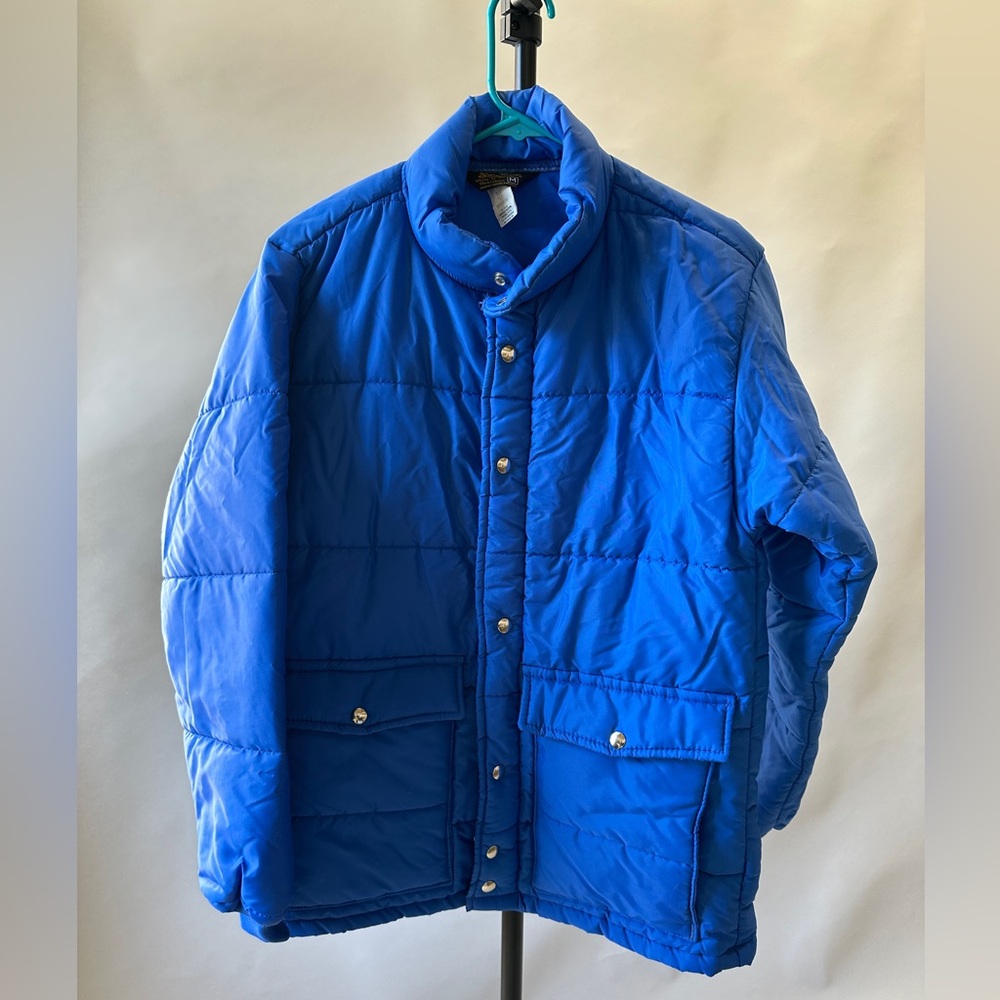 Vintage 80s Swingster blue puffy parka jacket